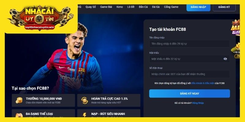 Tham gia Fc88 đơn giản